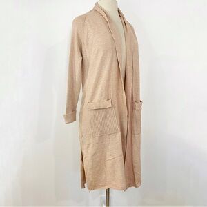 Knot Sisters long light pinkish/ cream open cardigan